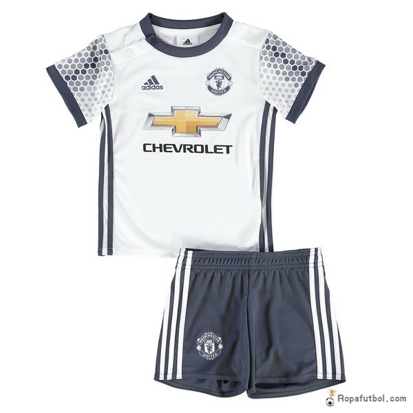 Camiseta Manchester United Replica Tercera Ropa Niños 2016/17 Blanco